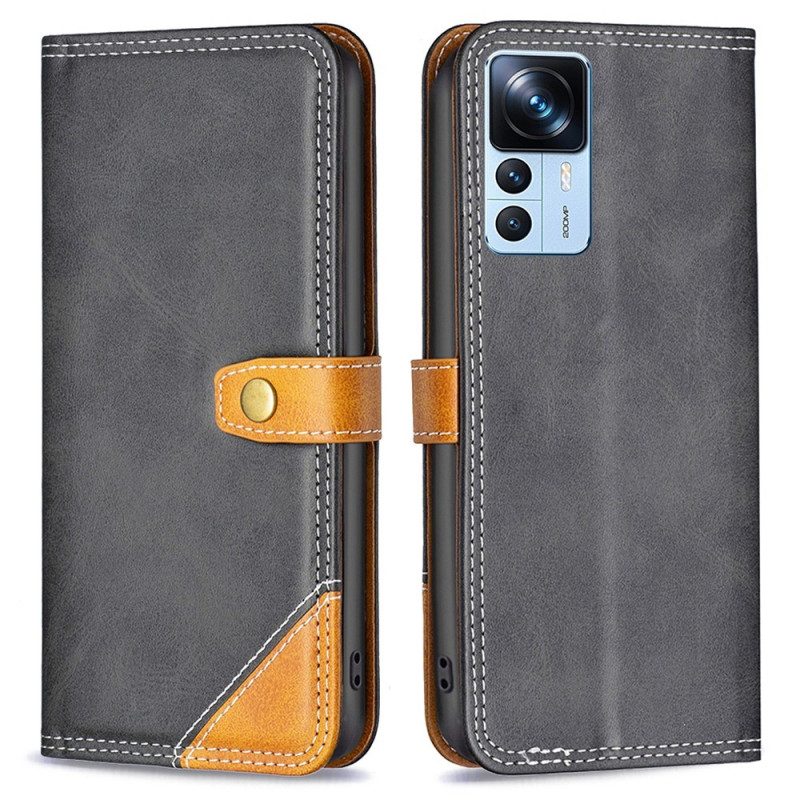 Custodia in pelle Xiaomi 12T / 12T Pro Colore Binfen Vintage