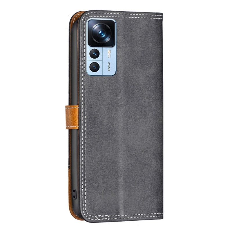 Custodia in pelle Xiaomi 12T / 12T Pro Colore Binfen Vintage