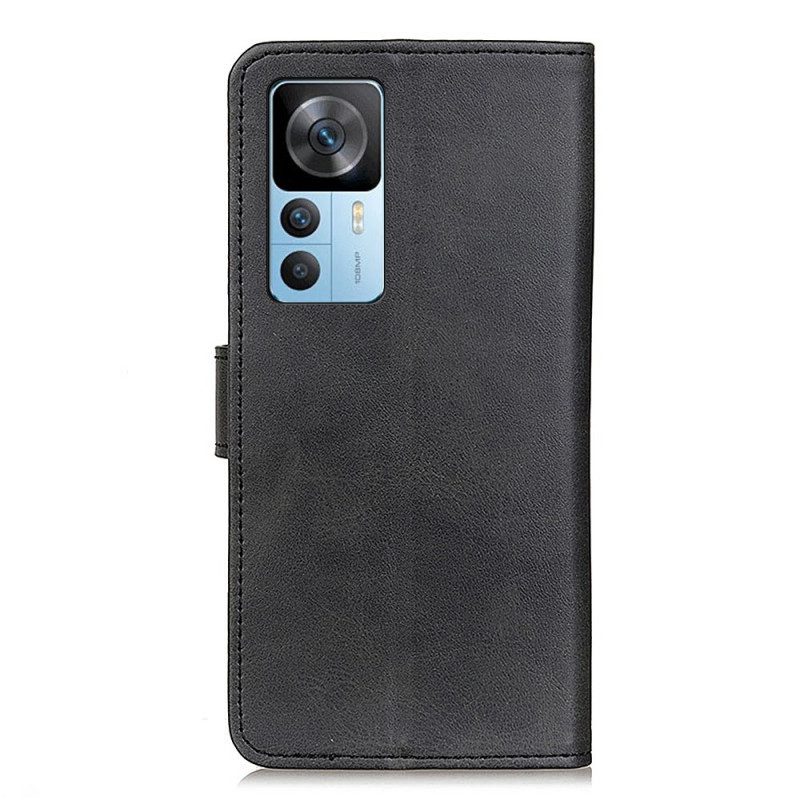 Custodia in pelle Xiaomi 12T / 12T Pro Ecopelle Opaca