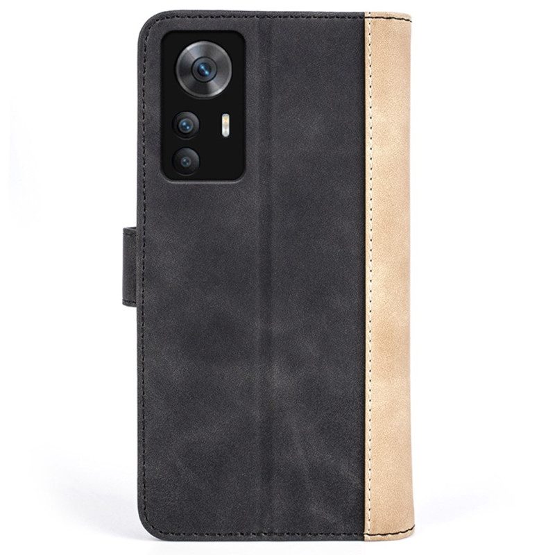 Custodia in pelle Xiaomi 12T / 12T Pro Elegante Bicolore