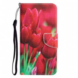 Custodia in pelle Xiaomi 12T / 12T Pro Perizoma Tulipani