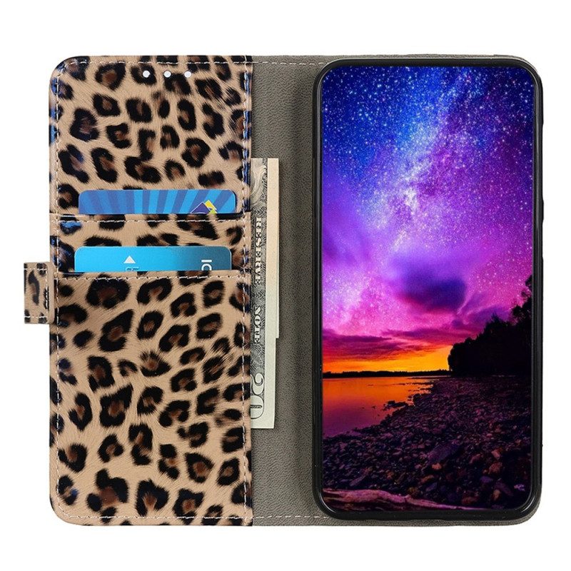 Custodia in pelle Xiaomi 12T / 12T Pro Stile Pelle Di Leopardo