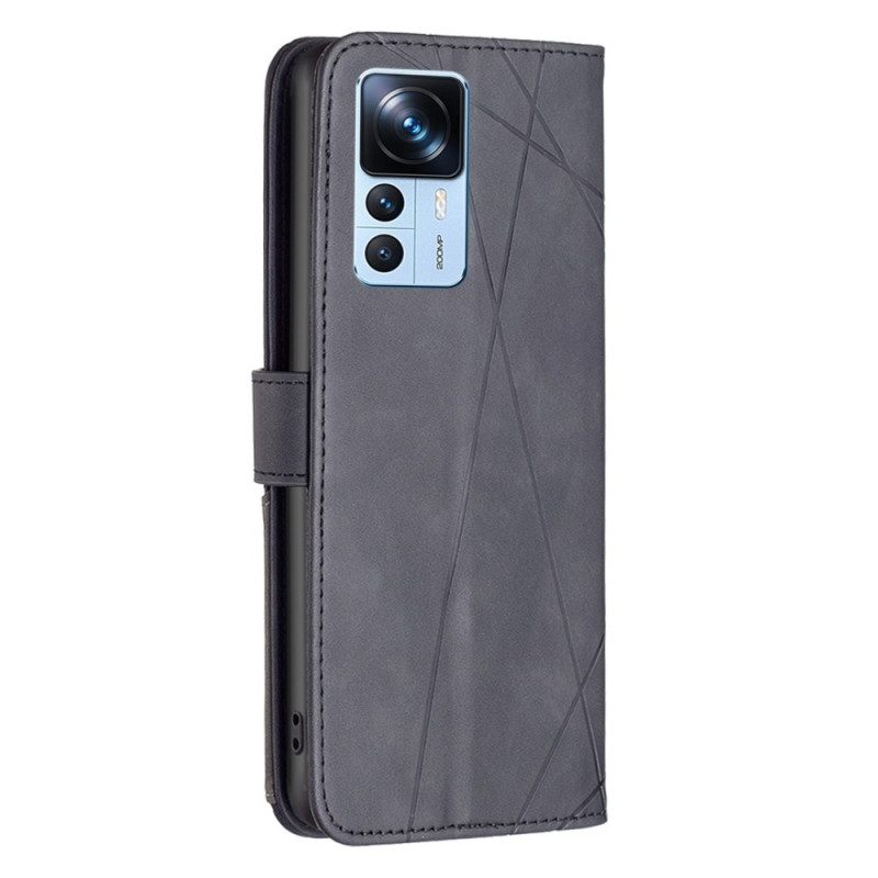 Custodia in pelle Xiaomi 12T / 12T Pro Triangoli Di Colore Binfen