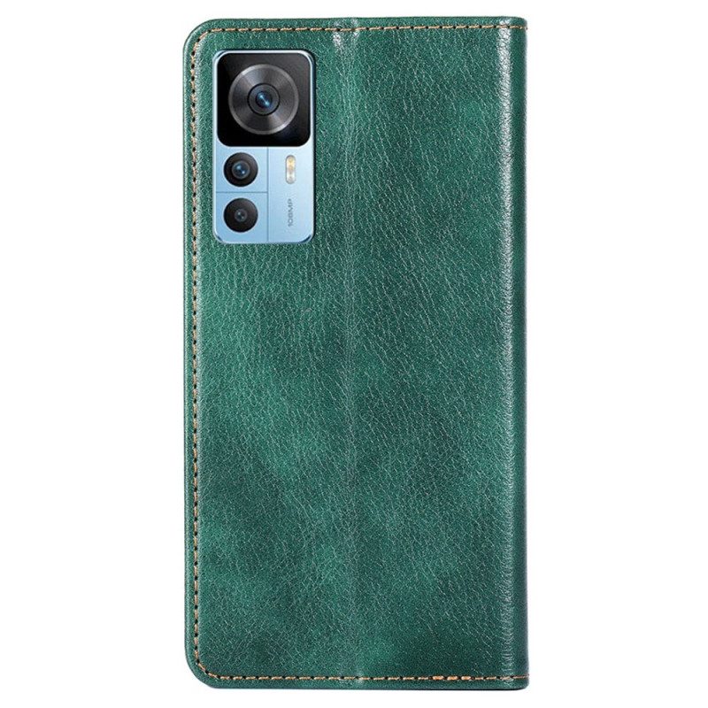 Folio Cover Xiaomi 12T / 12T Pro Custodia in pelle Effetto Pelle Verniciata