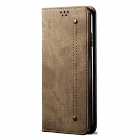 Folio Cover Xiaomi 12T / 12T Pro Custodia in pelle Tessuto