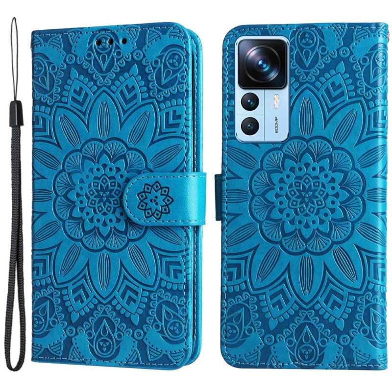 Folio Cover Xiaomi 12T / 12T Pro Girasole Con Cordino