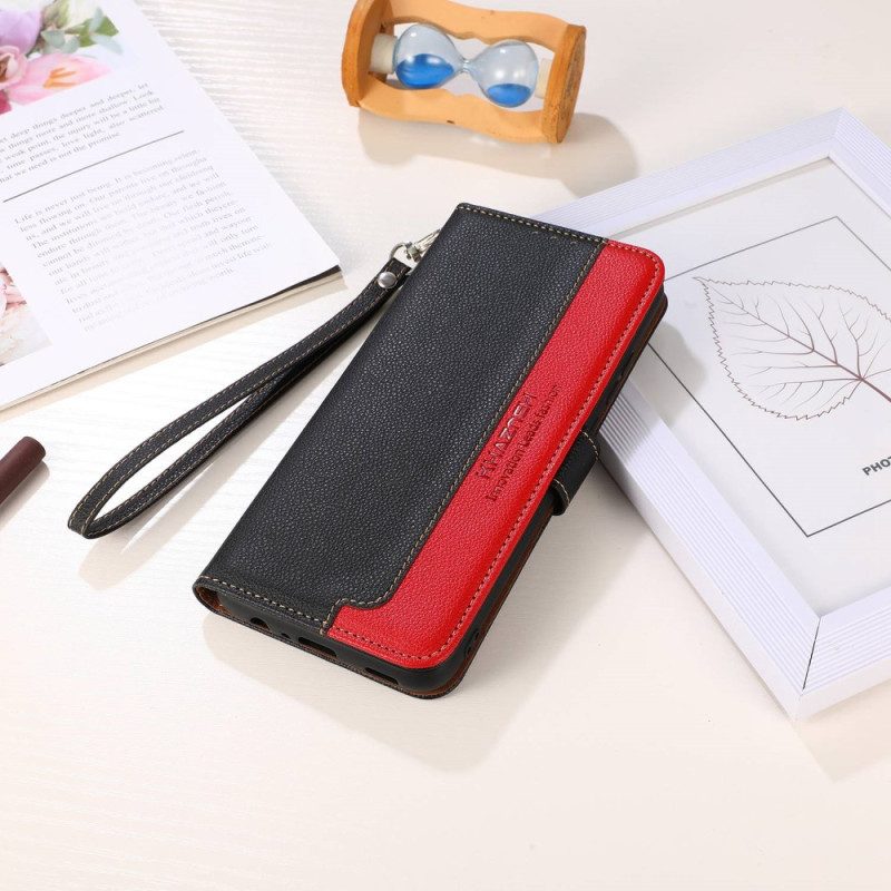 Folio Cover Xiaomi 12T / 12T Pro Lychee Style Rfid Khazneh