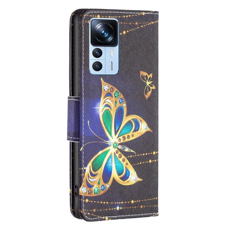 Folio Cover Xiaomi 12T / 12T Pro Preziose Farfalle