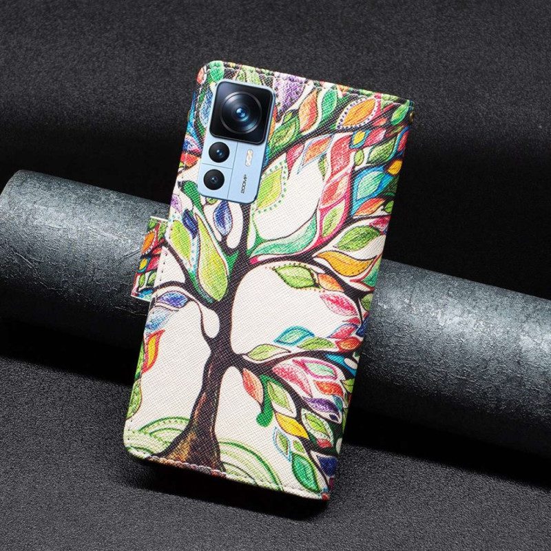 Folio Cover Xiaomi 12T / 12T Pro Tasca Per Albero Con Cerniera