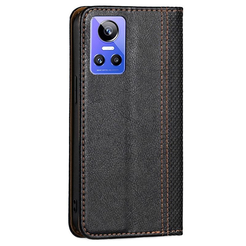 Folio Cover Realme GT Neo 3 Custodia in pelle Struttura Dei Jeans