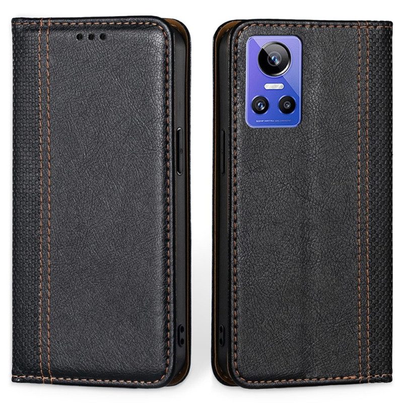 Folio Cover Realme GT Neo 3 Custodia in pelle Struttura Dei Jeans