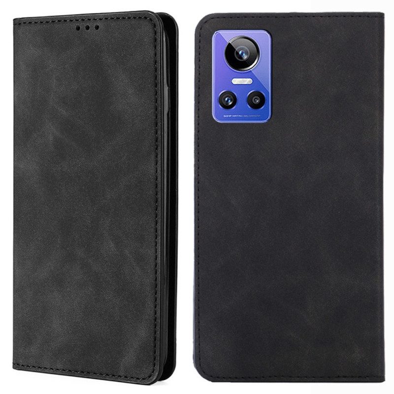 Folio Cover Realme GT Neo 3 Custodia in pelle Trama Di Seta