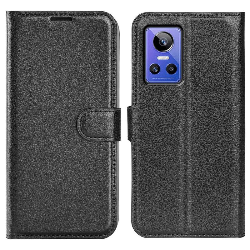 Folio Cover Realme GT Neo 3 Finta Pelle Con Texture Litchi