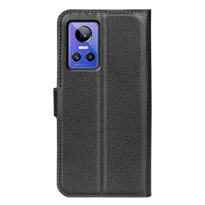 Folio Cover Realme GT Neo 3 Finta Pelle Con Texture Litchi