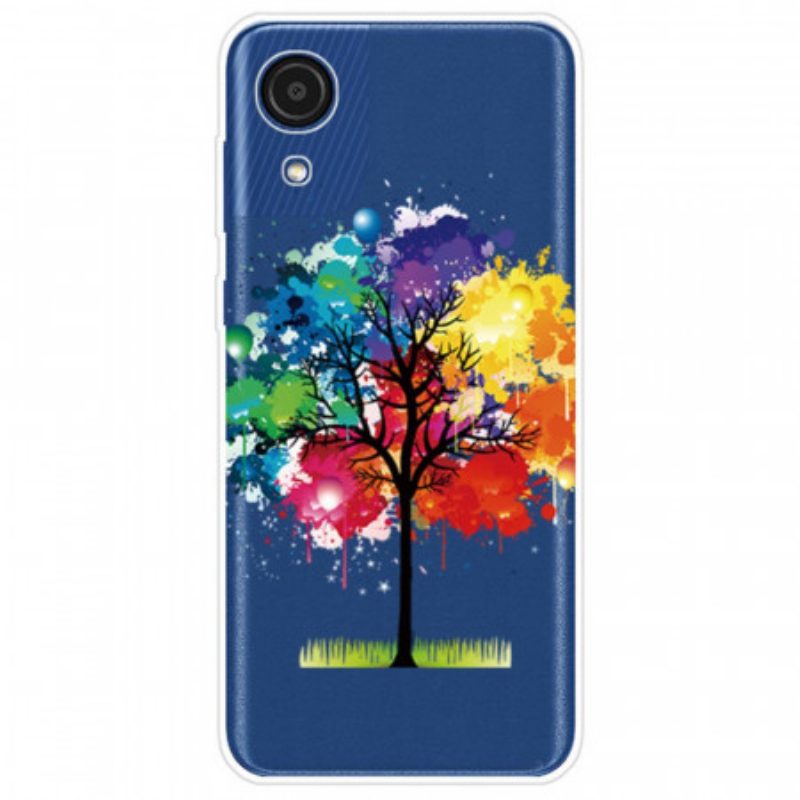 Cover Samsung Galaxy A03 Core Albero Dell'acquerello Senza Soluzione Di Continuità