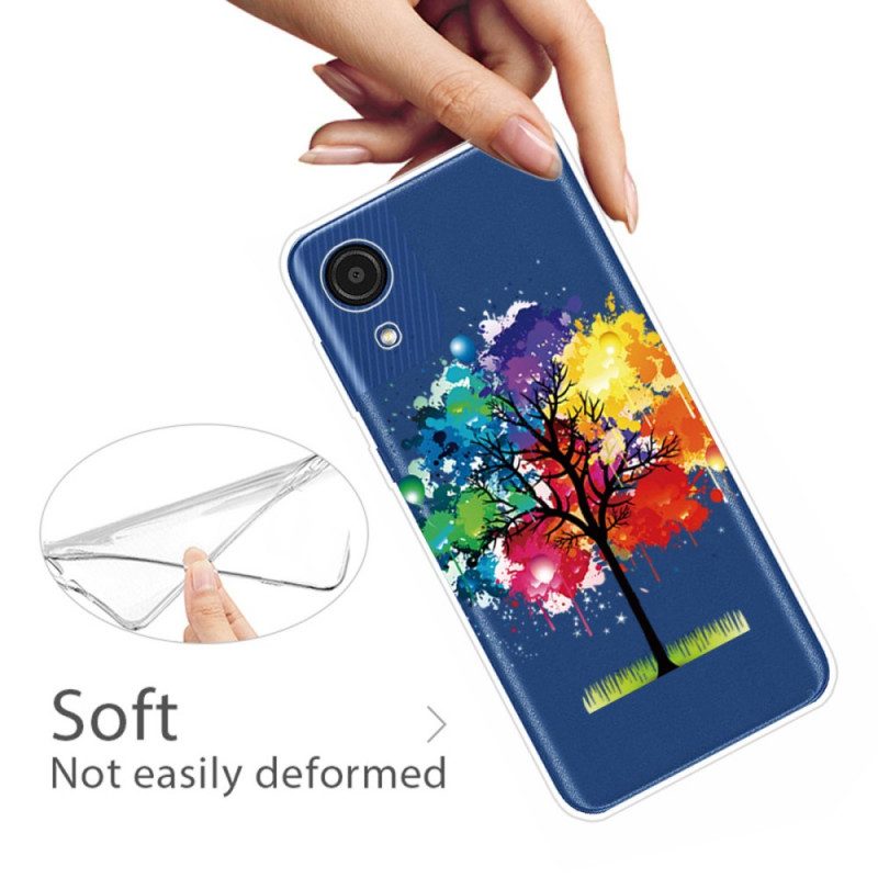 Cover Samsung Galaxy A03 Core Albero Dell'acquerello Senza Soluzione Di Continuità