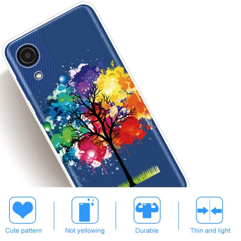 Cover Samsung Galaxy A03 Core Albero Dell'acquerello Senza Soluzione Di Continuità