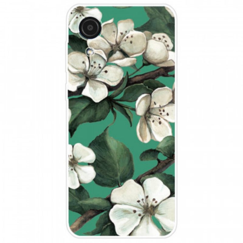 Cover Samsung Galaxy A03 Core Fiori Bianchi Dipinti