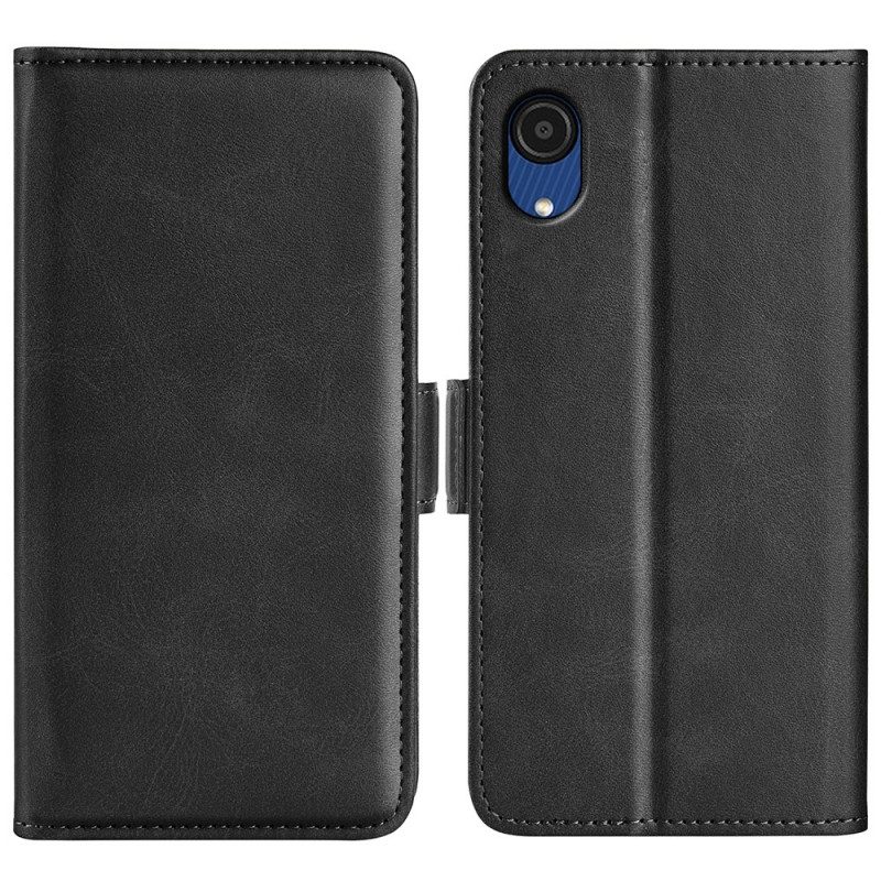 Custodia A Portafoglio Samsung Galaxy A03 Core Folio Cover Doppio Lembo