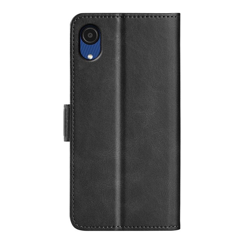 Custodia A Portafoglio Samsung Galaxy A03 Core Folio Cover Doppio Lembo