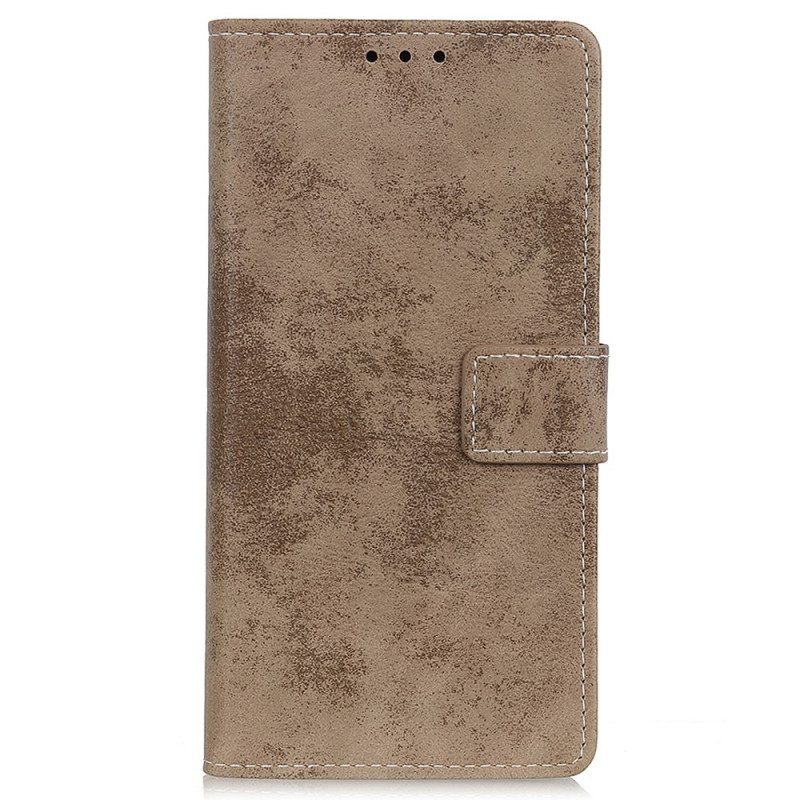 Custodia in pelle Samsung Galaxy A03 Core Effetto Pelle Vintage