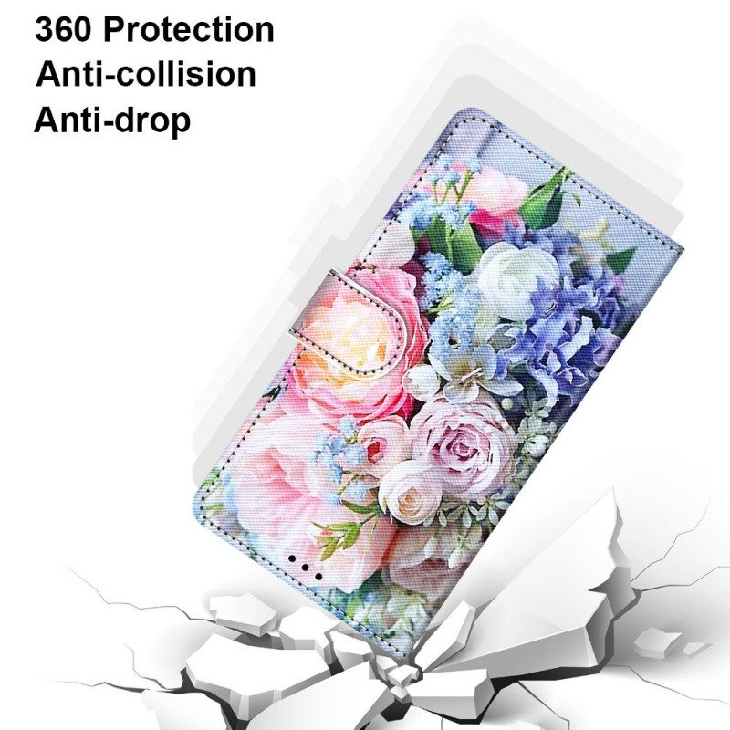 Custodia in pelle Samsung Galaxy A03 Core Meraviglia Floreale