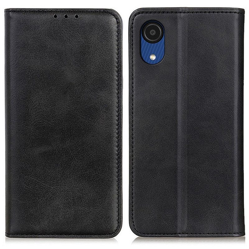 Folio Cover Samsung Galaxy A03 Core Custodia in pelle Pelle Crosta Eleganza