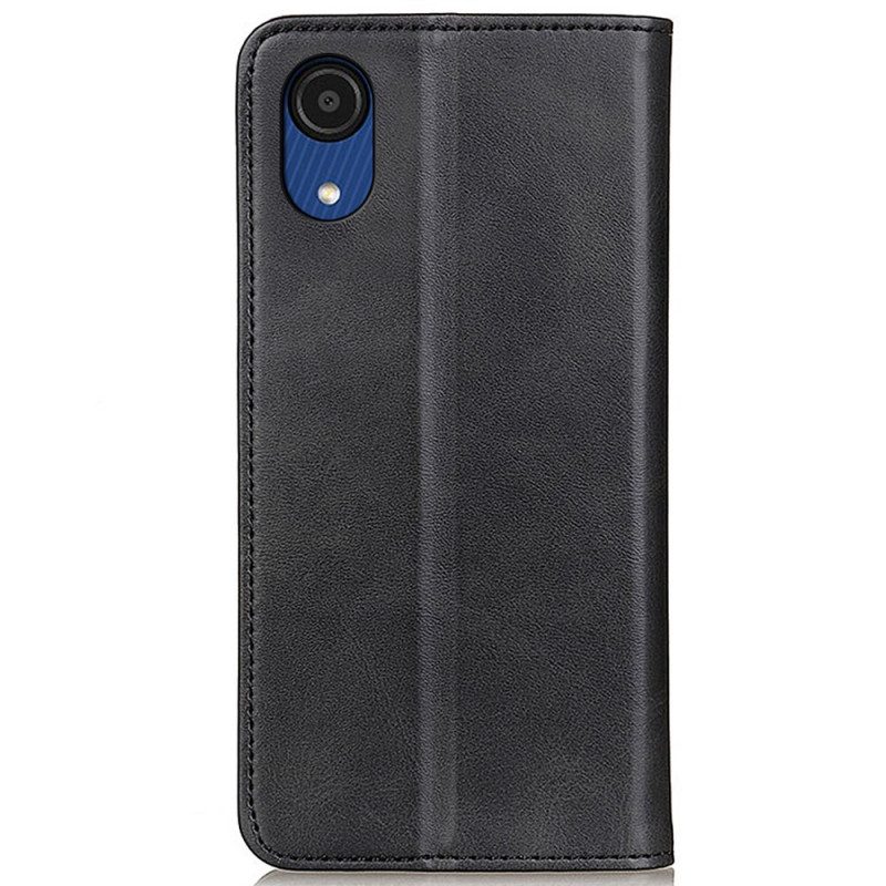 Folio Cover Samsung Galaxy A03 Core Custodia in pelle Pelle Crosta Eleganza