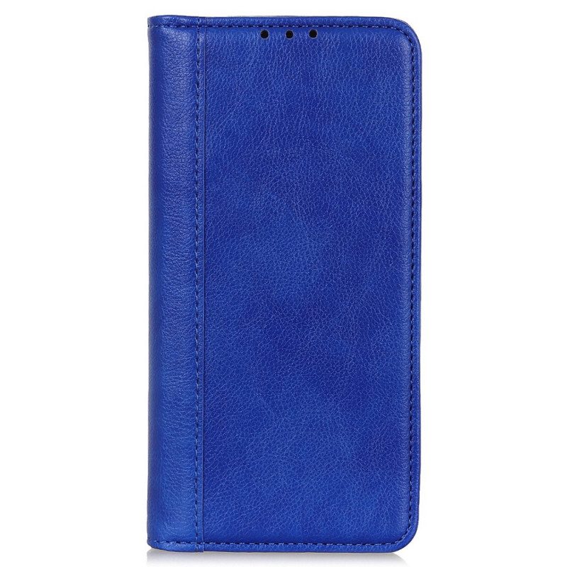 Folio Cover Samsung Galaxy A03 Core Custodia in pelle Eleganza Split Litchi Leather