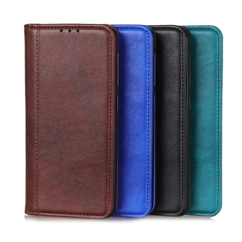 Folio Cover Samsung Galaxy A03 Core Custodia in pelle Eleganza Split Litchi Leather