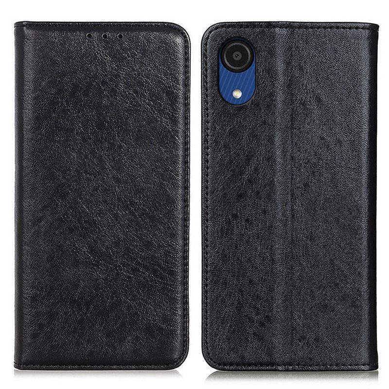 Folio Cover Samsung Galaxy A03 Core Custodia in pelle Struttura In Pelle