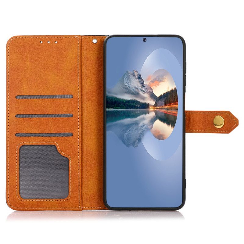 Folio Cover Samsung Galaxy A03 Core Ecopelle Con Cinturino Khazneh