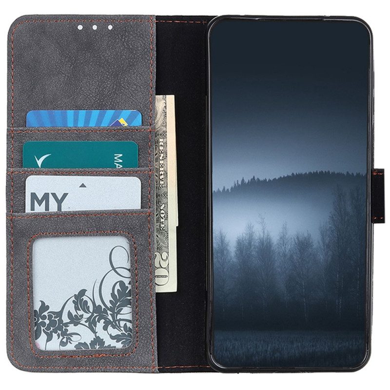 Folio Cover Samsung Galaxy A03 Core Khazneh Crosta Di Cuoio Retrò