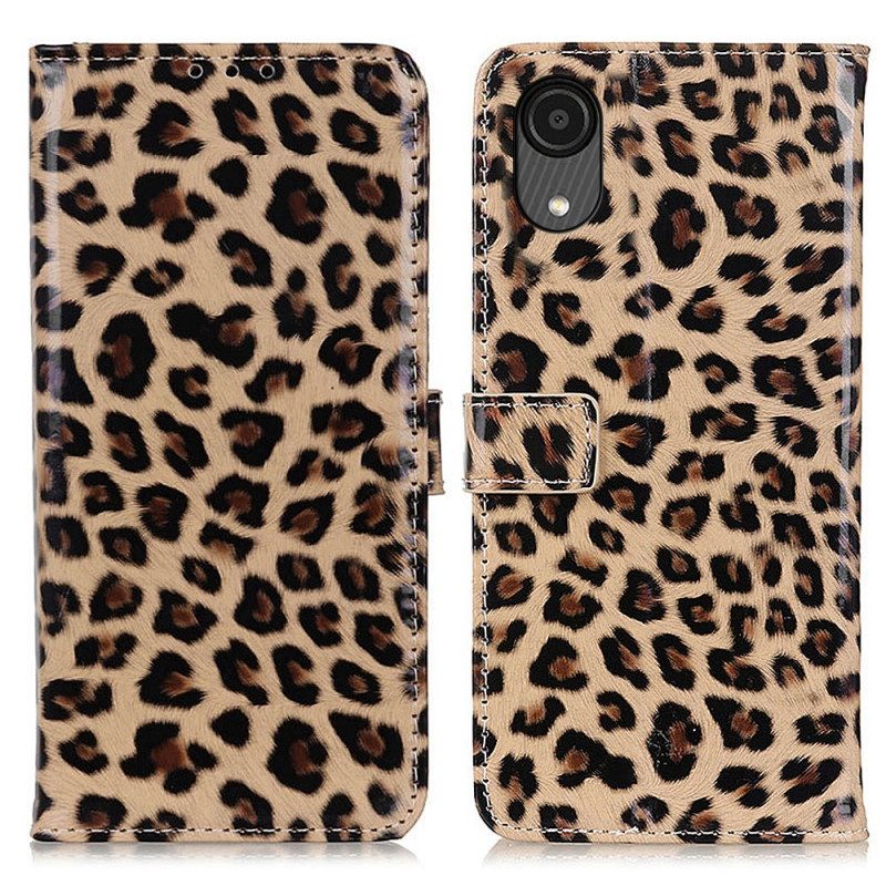 Folio Cover Samsung Galaxy A03 Core Leopardo