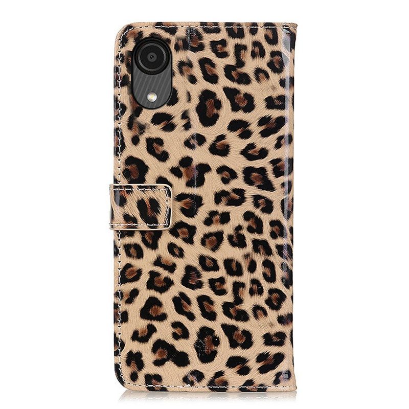 Folio Cover Samsung Galaxy A03 Core Leopardo