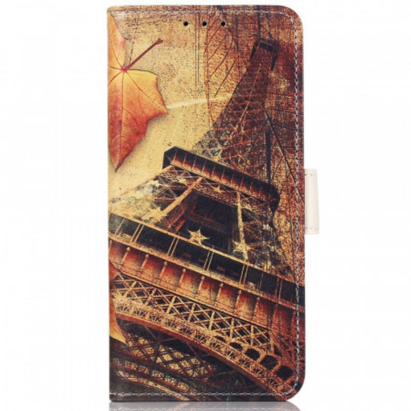 Folio Cover Samsung Galaxy A03 Core Torre Eiffel In Autunno