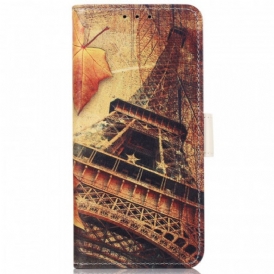 Folio Cover Samsung Galaxy A03 Core Torre Eiffel In Autunno