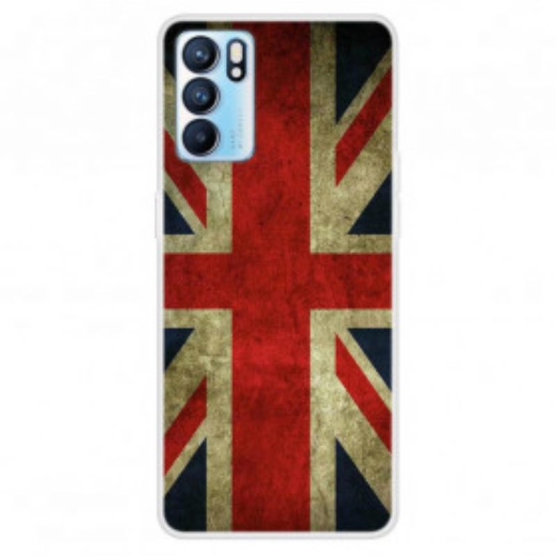 Cover Oppo Reno 6 5G Bandiera Inglese