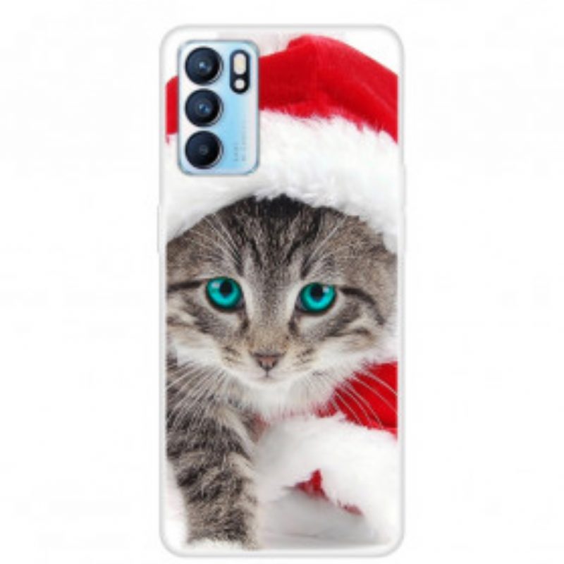 Cover Oppo Reno 6 5G Gatto Di Natale