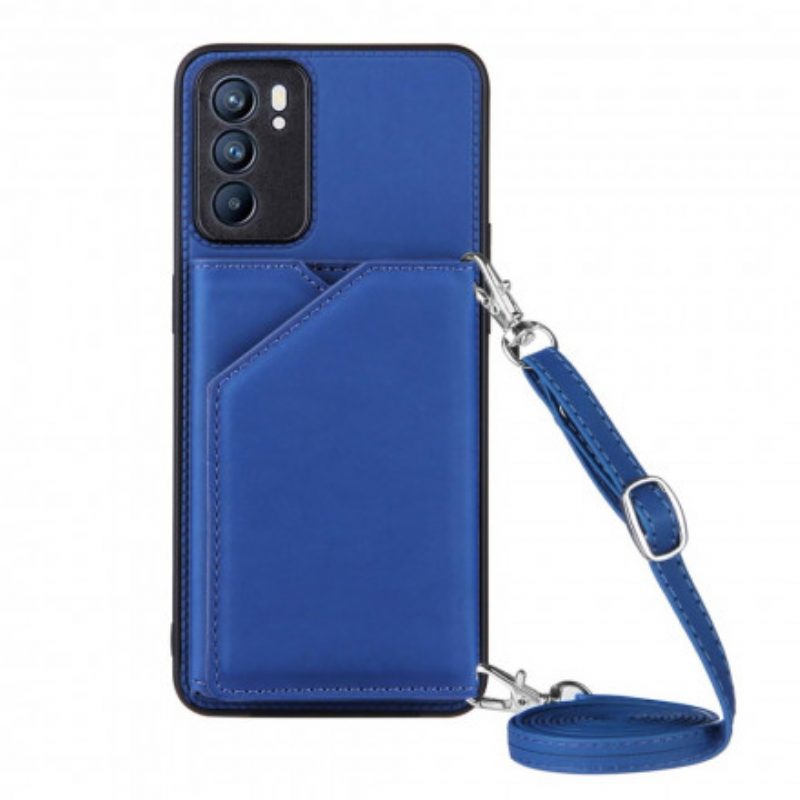 Cover Oppo Reno 6 5G Tracolla Portacarte