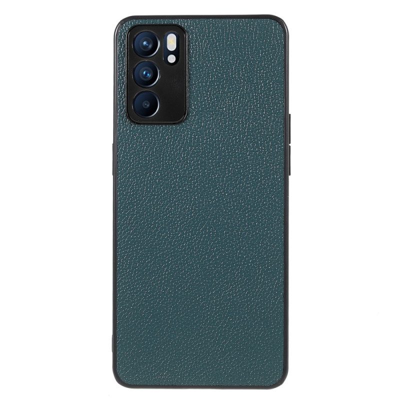 Cover Oppo Reno 6 5G Vera Pelle Di Litchi