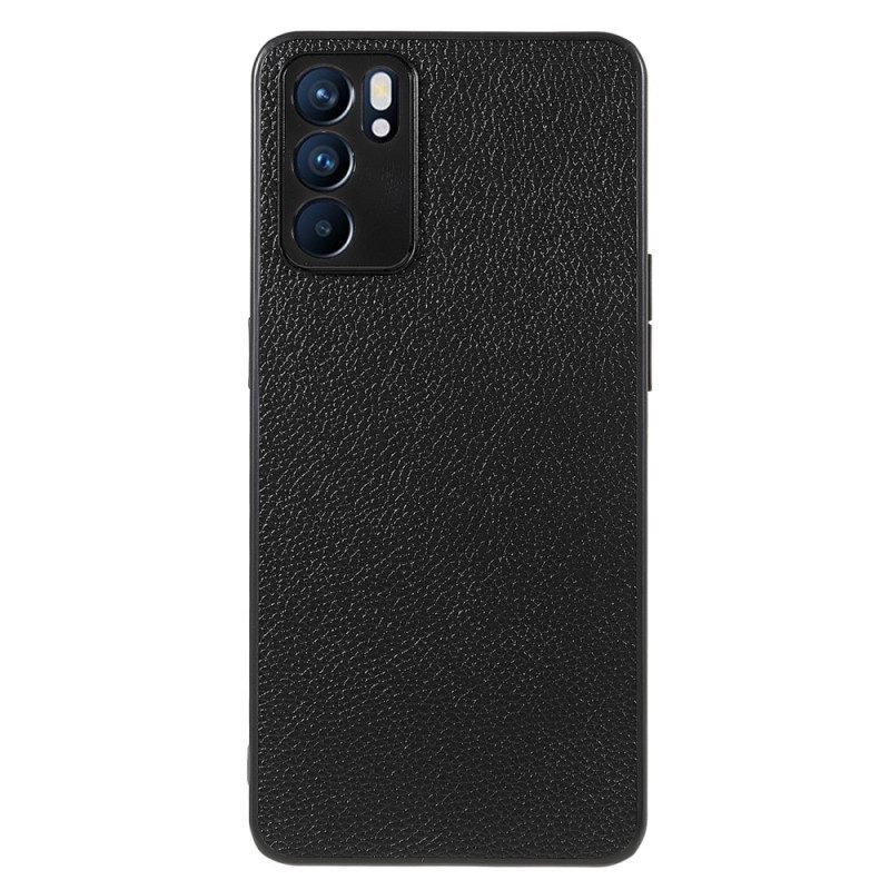 Cover Oppo Reno 6 5G Vera Pelle Di Litchi