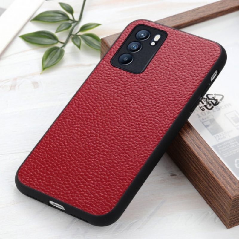 Cover Oppo Reno 6 5G Vera Pelle Di Litchi