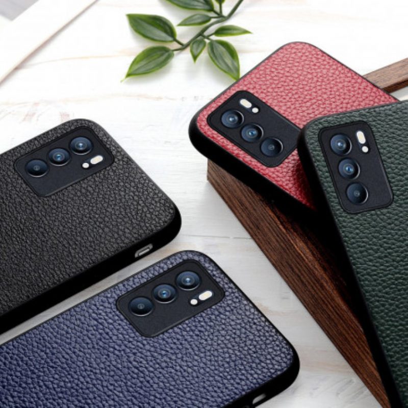 Cover Oppo Reno 6 5G Vera Pelle Di Litchi