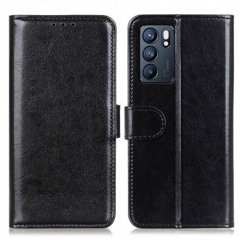 Custodia in pelle Oppo Reno 6 5G Finezza Ghiacciata