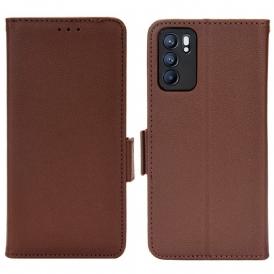 Custodia in pelle Oppo Reno 6 5G Folio Cover Flap Doppio Nuovi Colori