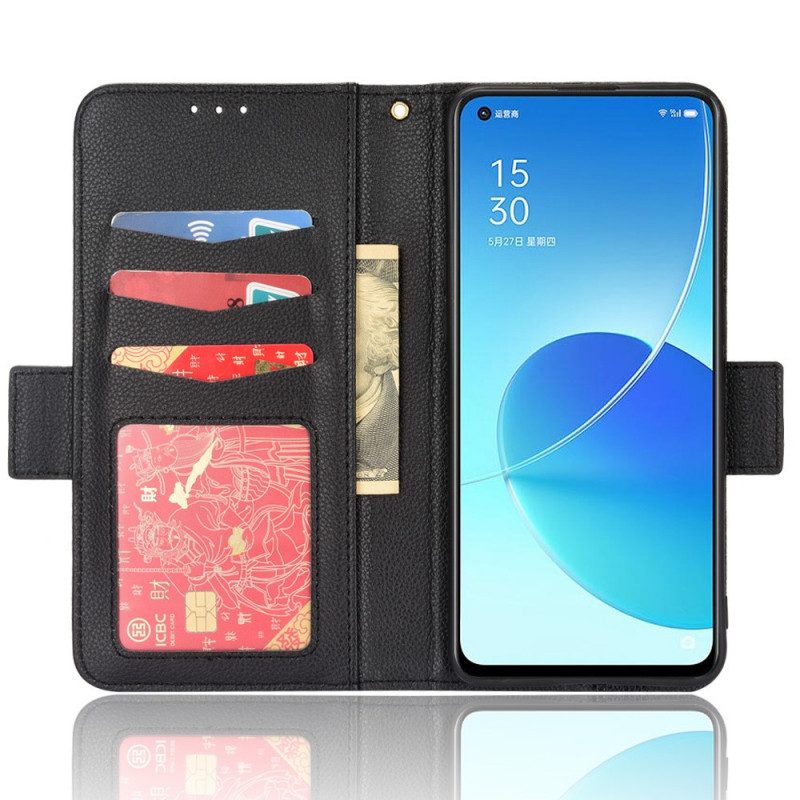 Custodia in pelle Oppo Reno 6 5G Folio Cover Flap Doppio Nuovi Colori