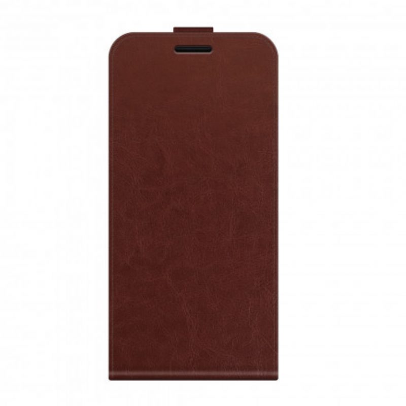 Custodia in pelle Oppo Reno 6 5G Folio Cover Patta Verticale Effetto Pelle