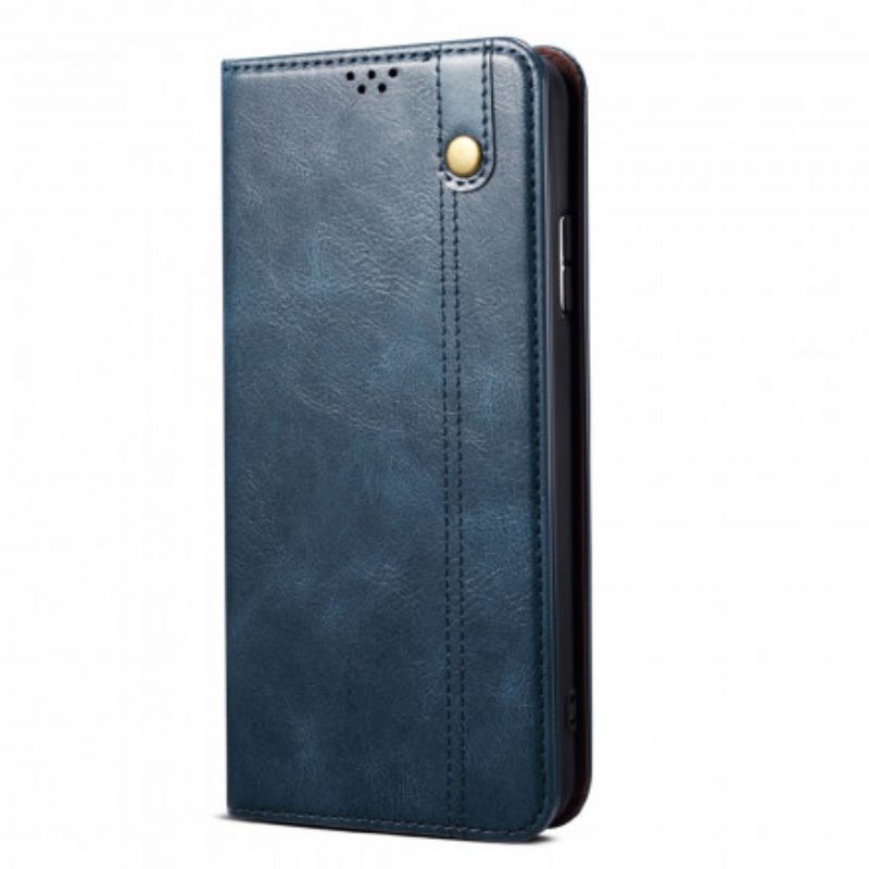 Folio Cover Oppo Reno 6 5G Custodia in pelle Ecopelle Cerata