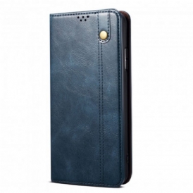 Folio Cover Oppo Reno 6 5G Custodia in pelle Ecopelle Cerata